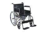 Commode Wheel Chair Foldable Chrome Frame