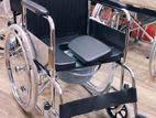 Commode Wheel Chair Foldable කොමඩ් රෝද පුටු