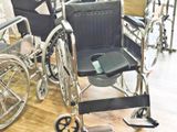 Commode Wheel Chair Foldable කොමඩ් රෝද පුටු