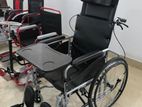 Commode Wheel Chair Full Option With Food Table