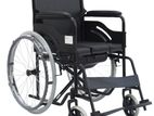 Commode Wheel Chair Powder Coated Black Edition With Safety Belt