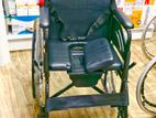 Commode Wheel Chair Powder Coated Black Edition With Safety Belt