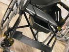 Commode Wheel Chair Powder Coated Black Edition+Safty Belt