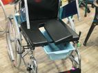 Commode Wheel Chair With Arm Dropped