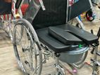 Commode Wheelchair Arm Decline Folding කොමඩ් රෝද පුටු