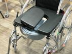 Commode Wheelchair Arm Decline Folding කොමඩ් රෝද පුටු