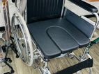 Commode wheelchair arm decline