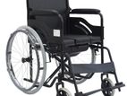 Commode wheelchair Black with safety belt