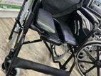 Commode Wheelchair Black with Safety Belt