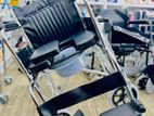 Commode Wheelchair Crome Plated Steel Frame