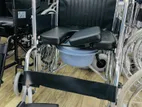 Commode Wheelchair Crome Plated Steel Frame Wheel Chair