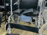 Commode Wheelchair Crome Plated Steel Frame Wheel Chair