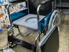 Commode wheelchair fiber seat with cushion