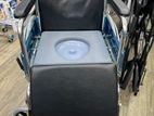 Commode wheelchair fiber seat with cushion