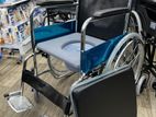 Commode wheelchair fiber seat with cushion