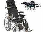 Commode Wheelchair Full Option / Wheel Chair Bed Type Adjustable