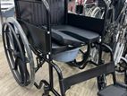Commode Wheelchair Powder Black Alloy Wheels