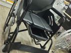 Commode Wheelchair Powder Coated Black Edition With Safty Belt