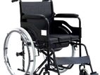 Commode Wheelchair Powder Coated Black Edition With Safty Belt