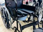 Commode Wheelchair Powder Corted Black Alloy Wheels
