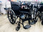 Commode Wheelchair Powder Corted Black Alloy Wheels
