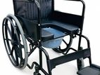 Commode Wheelchair Powder Corted Black Alloy Wheels
