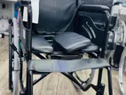 Commode Wheelchair Powder Corted Black Edition With Safety Belt