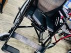 Commode Wheelchair Powder Corted Black Edition with Safety Belt