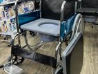 Commode Wheelchair with Fiber Seat Cushion