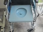 Commode Wheelchair With Fiber Seat