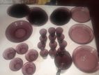 Complete Purple Glassware Set