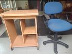 Compuer table with chair