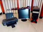 Desktop Computer Full Set with Printer