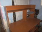 computer table with book shelves