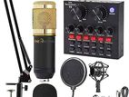 Condenser Microphone Bundle, BM-800 Mic Kit with Live Sound Card