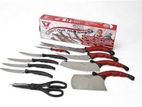 Contour Pro Knives - 10 Pcs Stainless Steel Kitchen Knife Set