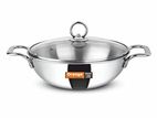COOKWARE DEEP KADAI TRIPLY 180MM 1.5L