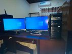 Core 2 Quad 8GB RAM 256GB SSD 1GB VGA Dual Monitor Desktop PC