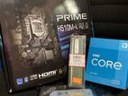 Core i3-10105 10th Gen New with Asus Prime H510M-K R.20