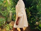 Cream Puff Sleeve Dress M