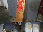 Cricket Bat,Pads and Helmet