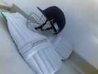 Cricket Pads and Helmet