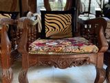 Crown Shaped Low Cane Chairs