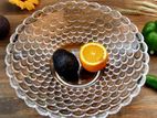 Crystal Glass Fruit Bowl – Bubble Pattern