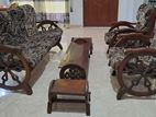 Cushion Chair Set with Plastic Chairs