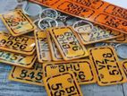 custom & number plate keytag