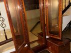 Teak Timber Dressing Table with 3 Mirrors