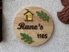 Custom Wood Name Board
