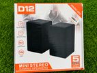 D12 Mini Stereo Gaming Speakers