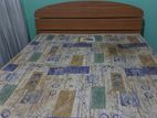 Damro Double bed with mattress + Steel cupboard